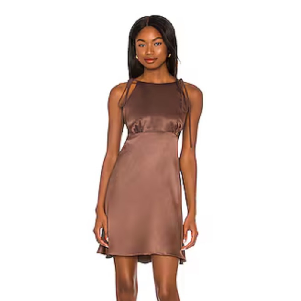 New LPA Carlita Dress in Chocolate Brown mini dress size XXS